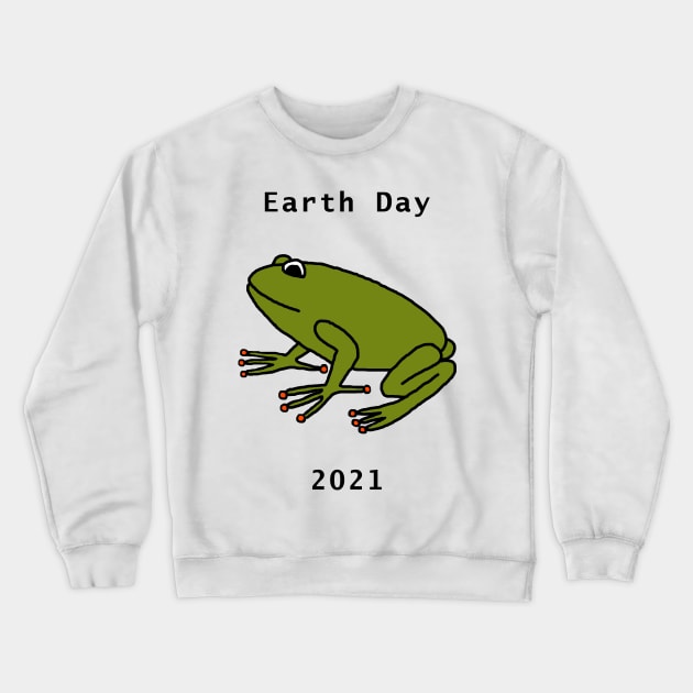 Frog for Earth Day 2021 Crewneck Sweatshirt by ellenhenryart